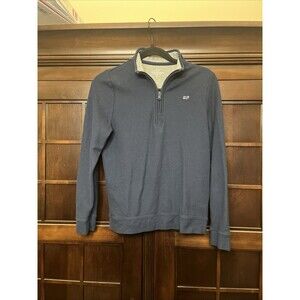 Vineyard Vines Youth Quarter Zip Top Size M (12-14) Blue. Cotton
